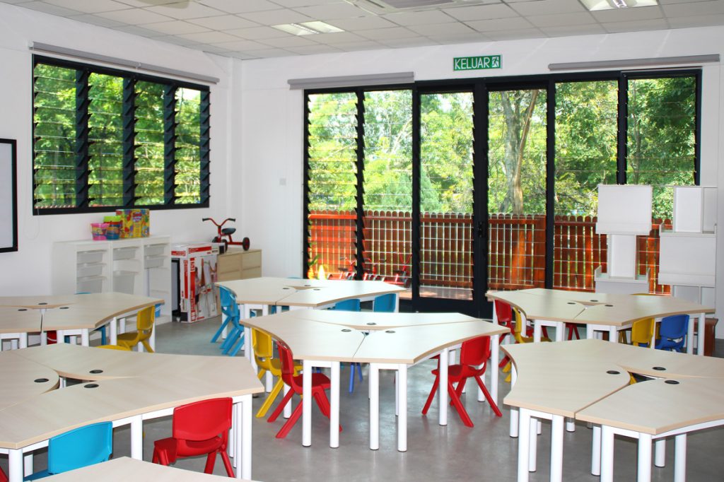 Learning environment with Breezway louvres to allow fresh air to stimulate young minds