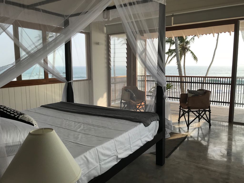 Bedroom view with Breezway Louvres from inside Saltwater Hotel